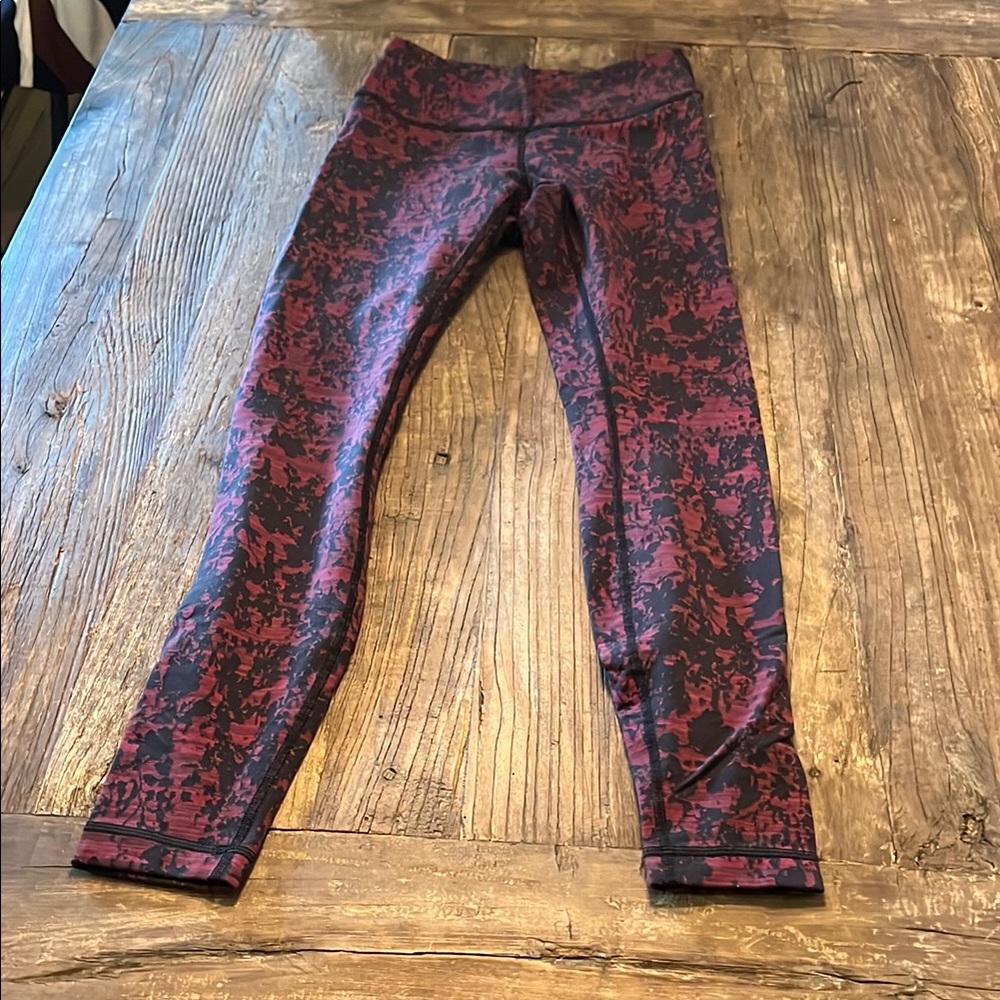 Lululemon Athletica Red and Black Leggings